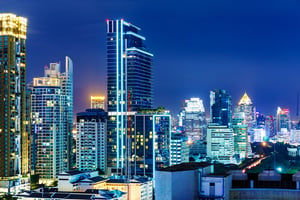 Bangkok skyline at night