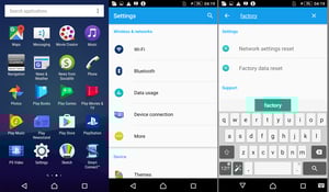 Factory reset your Sony phone