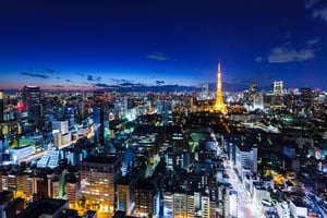 Tokyo skyline at night