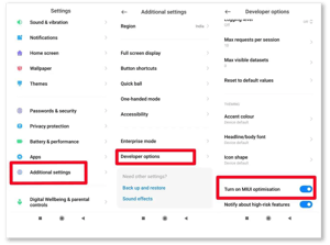 Turn on MIUI optimization