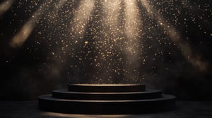 dark-stage-with-golden-glitter-spotlight-podium-award-ceremony-product-display-luxury