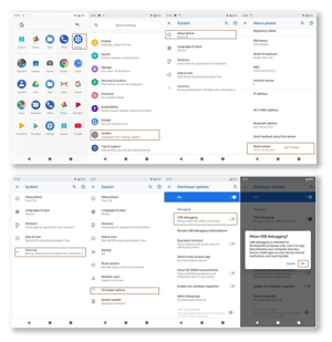 google-USB debugging