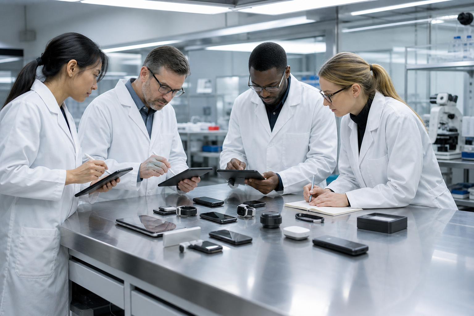 Engineers Grading Smart Devices Engineers Grading Smart Devices
