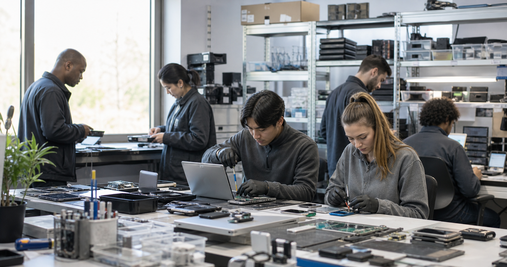 Tech Refurbishers in Lab Environment Tech Refurbishers in Lab Environment